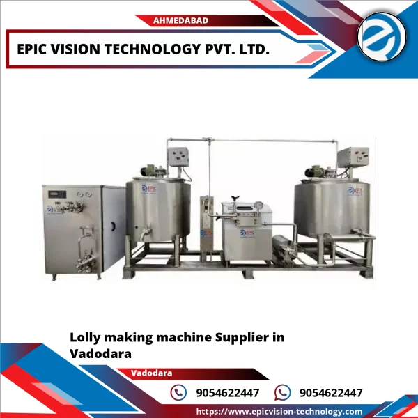 Industrial Lolly Making Machine Producing Sugar Candy On Conveyor Belt