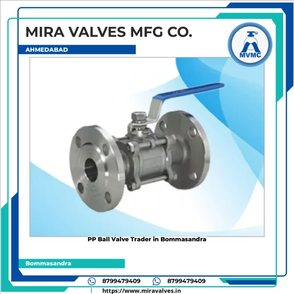 Polypropylene Ball Valve Used In Industrial Piping Systems Showing Valve Body And Handle
