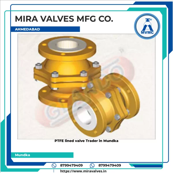 PTFE Lined Valve Installed In An Industrial Pipeline System