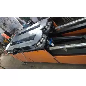 Double Wall Corrugator Pipe Machine Showing Dual Extrusion Heads And Control Panel