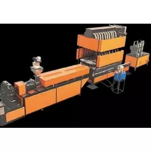 DWC Corrugated Pipe Making Machine Working In An Industrial Setting