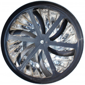 Double Exhaust Air Ventilator Installed On Industrial Roof For Efficient Air Flow Management