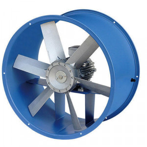 Industrial Exhaust Fan Installed On Factory Roof Showing Blade Design