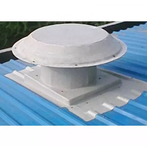 Turbo Roof Air Ventilator Installed On An Industrial Rooftop Showing Its Spinning Turbine Mechanism
