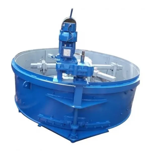 Concrete Pan Mixer Machine Setup At Construction Site