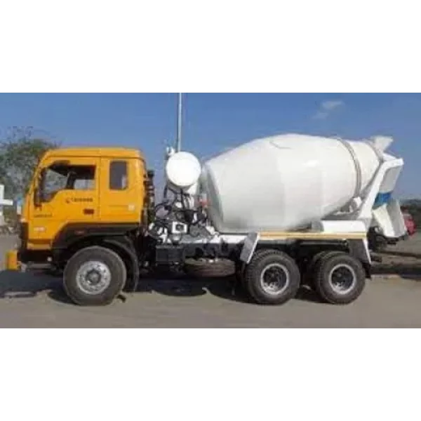 Concrete Transit Mixer Vehicle Transporting Low Slump Mix Through Rough Terrain