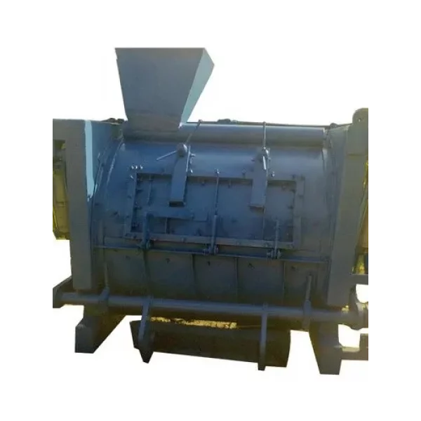 Single Shaft Concrete Mixer Machine Operating At Construction Site