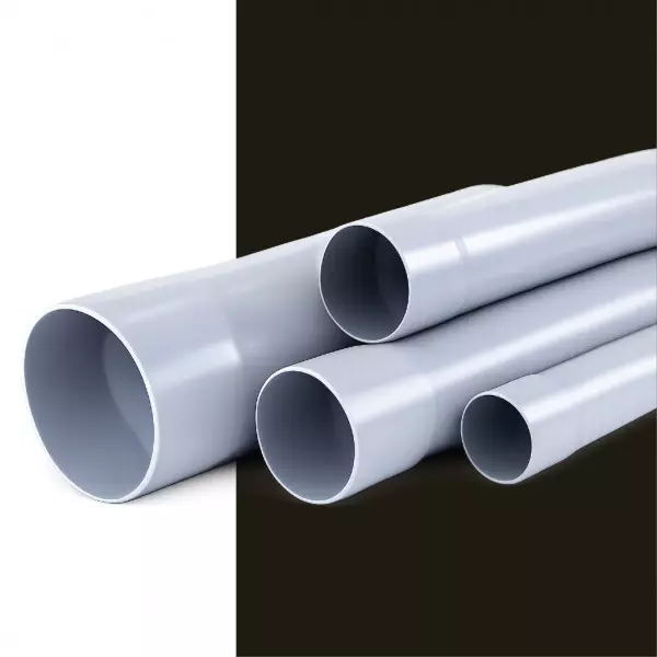 Infrastructure Plastic Pipes Stacked Outdoors Ready For Shipment
