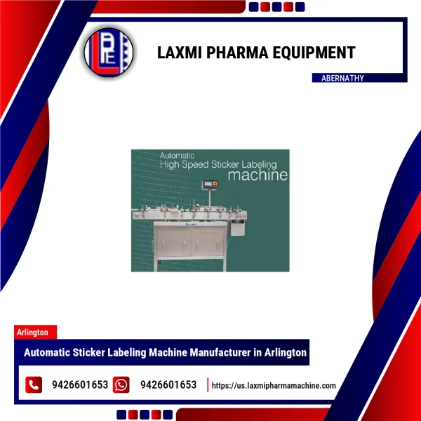 Automatic Sticker Labeling Machine Applying Labels On Pharmaceutical Bottles