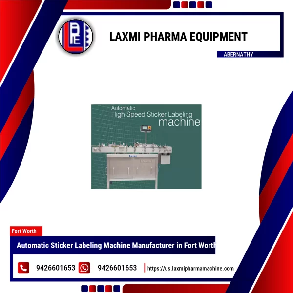 Automatic Sticker Labeling Machine Applying Labels On Pharmaceutical Bottles