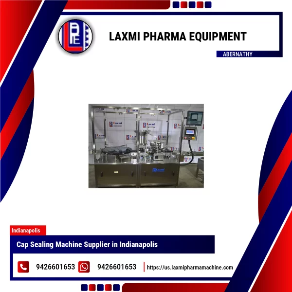 Cap Sealing Machine Operating On Pharmaceutical Bottles