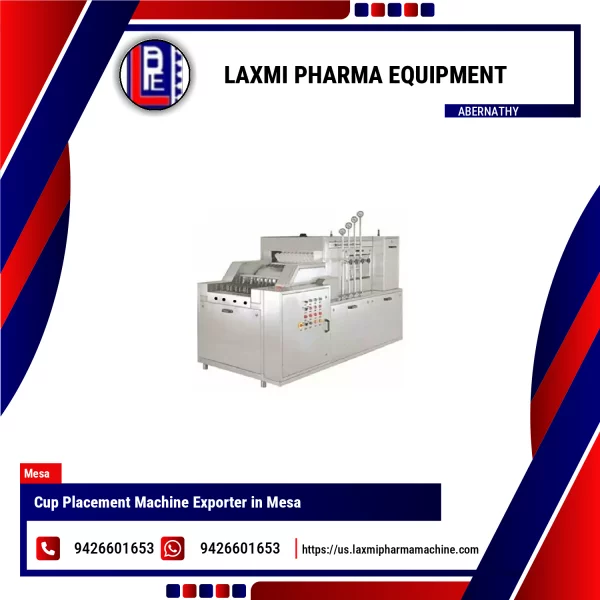 Cup Placement Machine Installed On Pharmaceutical Packaging Line