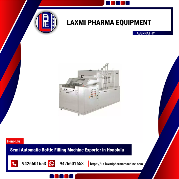 Semi Automatic Bottle Filling Machine In Operation Showing Stainless Steel Frame