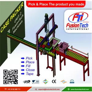 Robotic Arm Case Packer Offered By FusionTech International Near Chennai India