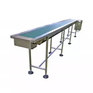 Industrial Belt Conveyor System Used For Material Transport In Pharmaceutical Manufacturing