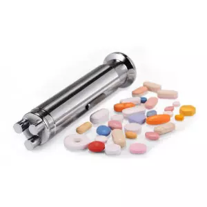 Geometric Shaped Tablet Tooling Displayed On Workshop Bench