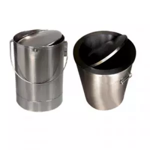 Tilting Dustbin Made Of Stainless Steel With Wheels Used In Pharmaceutical Manufacturing