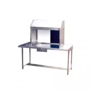 Stainless Steel Visual Inspection Table With Adjustable Height In Cleanroom