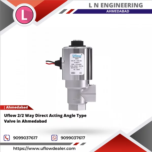 Uflow 2/2 Way Direct Acting Angle Type Valve In Ahmedabad