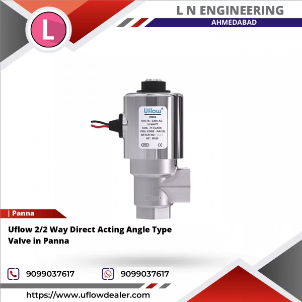 Uflow 2/2 Way Direct Acting Angle Type Valve In Panna