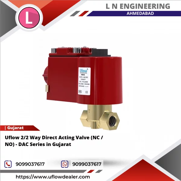 Uflow 2/2 Way Direct Acting Valve (NC / NO) - DAC Series In Gujarat
