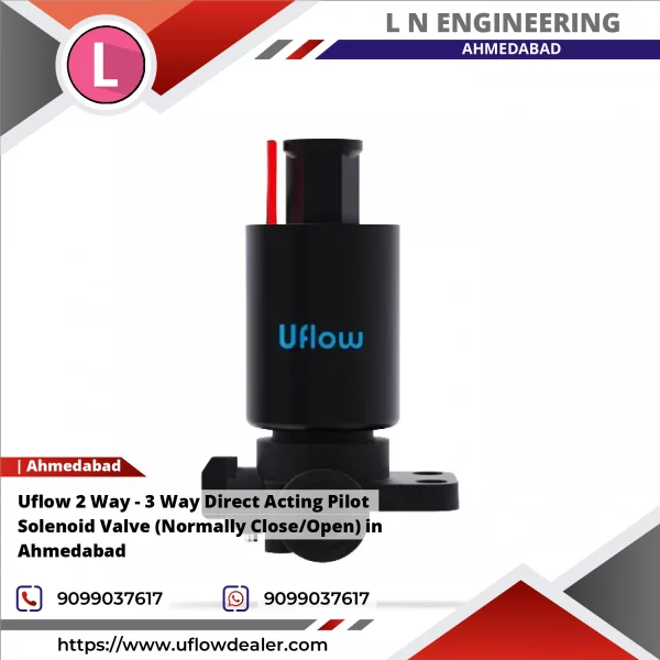 Uflow 2 Way - 3 Way Direct Acting Pilot Solenoid Valve (Normally Close/Open) In Ahmedabad