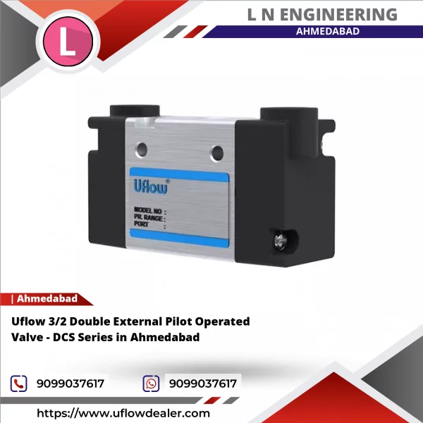 Uflow 3/2 Double External Pilot Operated Valve - DCS Series In Ahmedabad