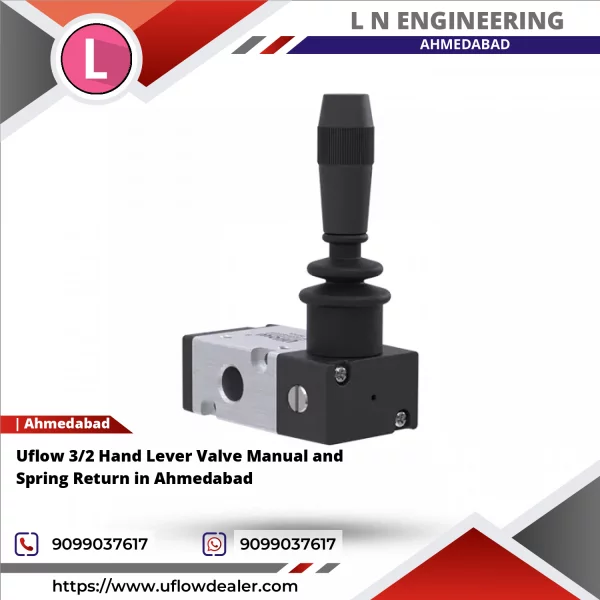 Uflow 3/2 Hand Lever Valve Manual And Spring Return In Ahmedabad