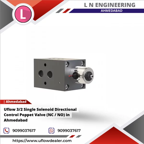 Uflow 3/2 Single Solenoid Directional Control Poppet Valve (NC / NO) In Ahmedabad