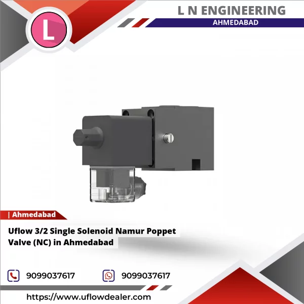 Uflow 3/2 Single Solenoid Namur Poppet Valve (NC) In Ahmedabad