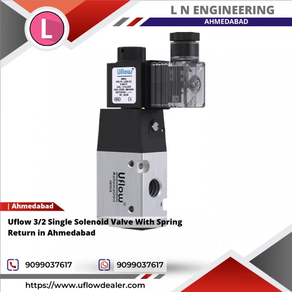 Uflow 3/2 Single Solenoid Valve With Spring Return In Ahmedabad
