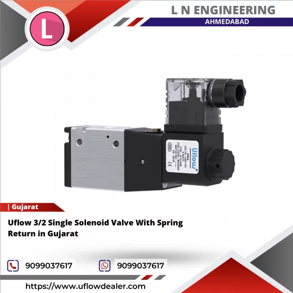 Uflow 3/2 Single Solenoid Valve With Spring Return In Gujarat