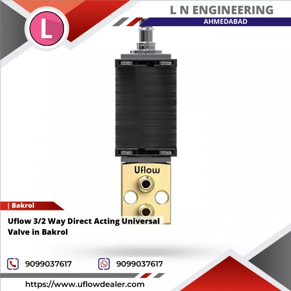 Uflow 3/2 Way Direct Acting Universal Valve In Bakrol