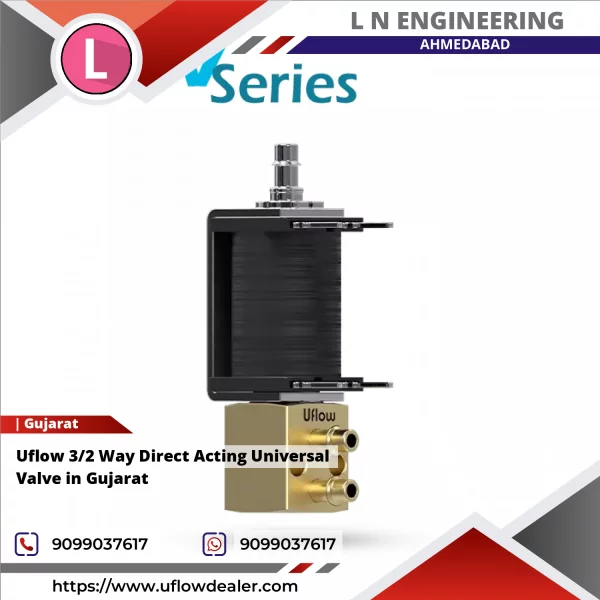 Uflow 3/2 Way Direct Acting Universal Valve In Gujarat