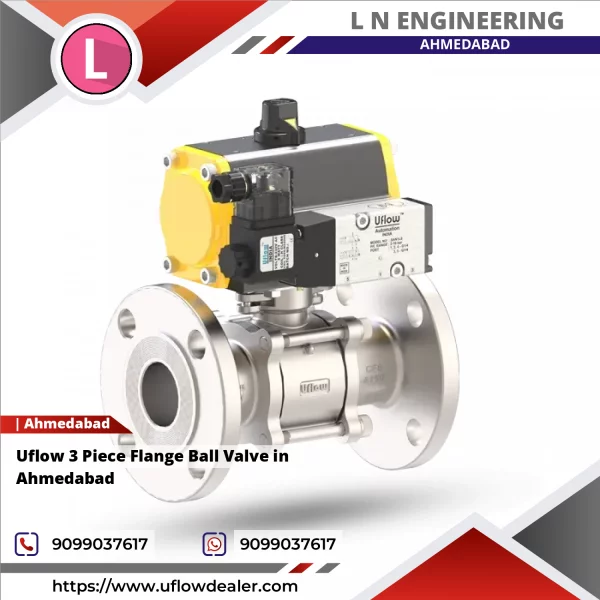 Uflow 3 Piece Flange Ball Valve In Ahmedabad