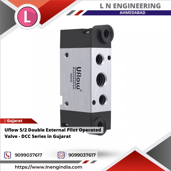 Uflow 5/2 Double External Pilot Operated Valve - DCC Series In Gujarat