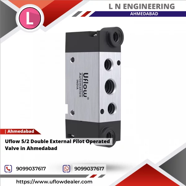 Uflow 5/2 Double External Pilot Operated Valve In Ahmedabad