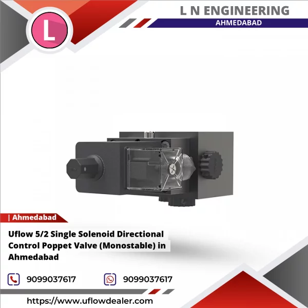 Uflow 5/2 Single Solenoid Directional Control Poppet Valve (Monostable) In Ahmedabad