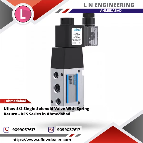 Uflow 5/2 Single Solenoid Valve With Spring Return - DCS Series In Ahmedabad
