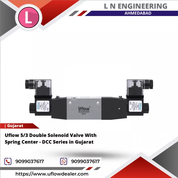 Uflow 5/3 Double Solenoid Valve With Spring Center - DCC Series In Gujarat