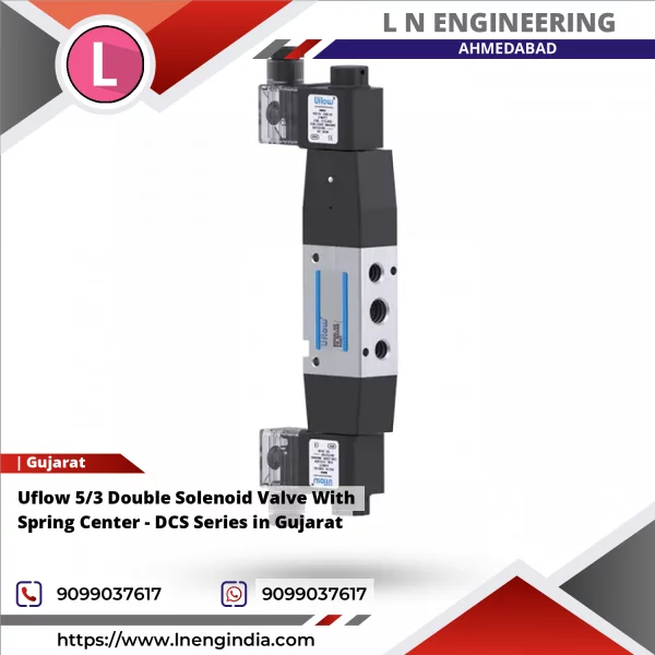 Uflow 5/3 Double Solenoid Valve With Spring Center - DCS Series In Gujarat