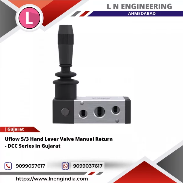 Uflow 5/3 Hand Lever Valve Manual Return - DCC Series In Gujarat