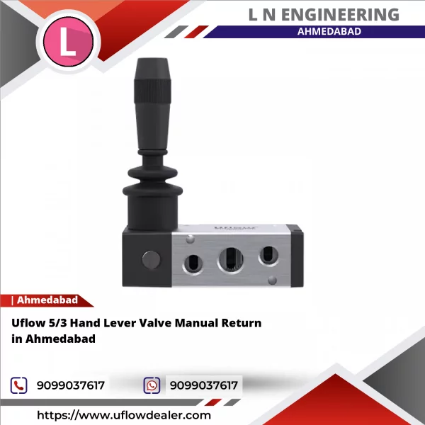 Uflow 5/3 Hand Lever Valve Manual Return In Ahmedabad