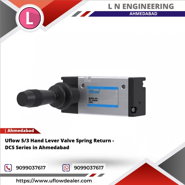 Uflow 5/3 Hand Lever Valve Spring Return - DCS Series In Ahmedabad