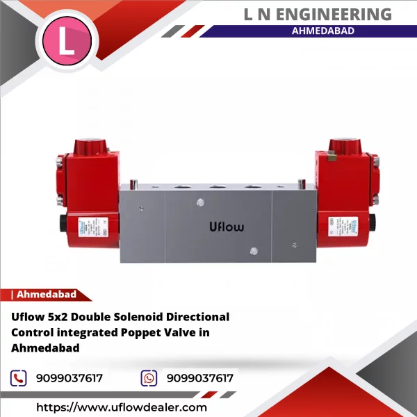 Uflow 5x2 Double Solenoid Directional Control Integrated Poppet Valve In Ahmedabad