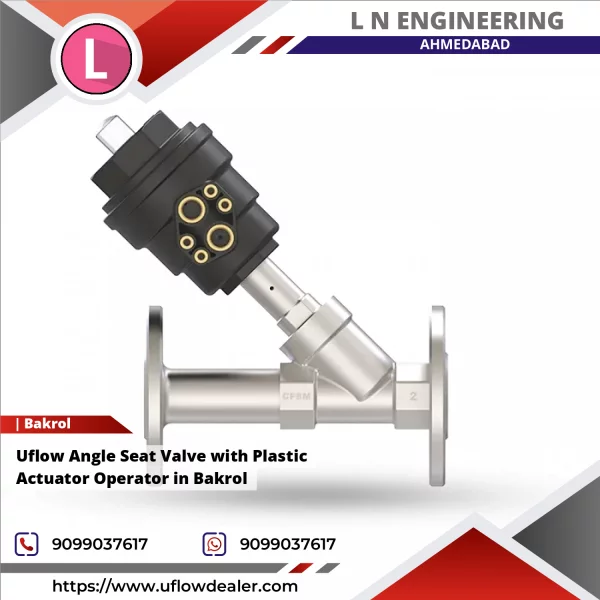 Uflow Angle Seat Valve With Plastic Actuator Operator In Bakrol