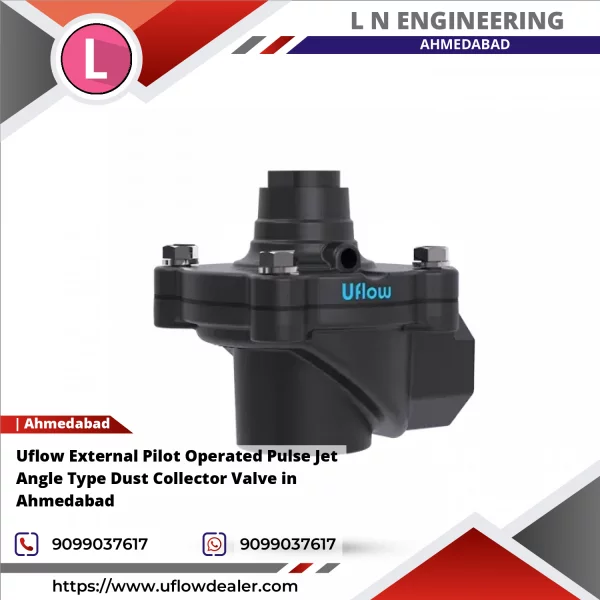 Uflow External Pilot Operated Pulse Jet Angle Type Dust Collector Valve In Ahmedabad