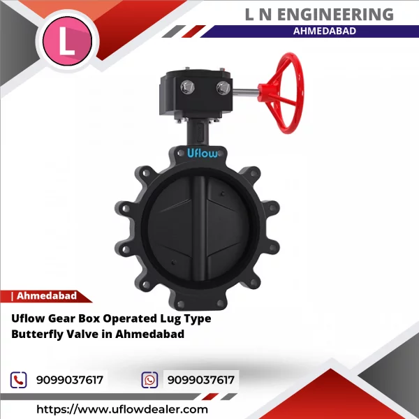 Uflow Gear Box Operated Lug Type Butterfly Valve In Ahmedabad
