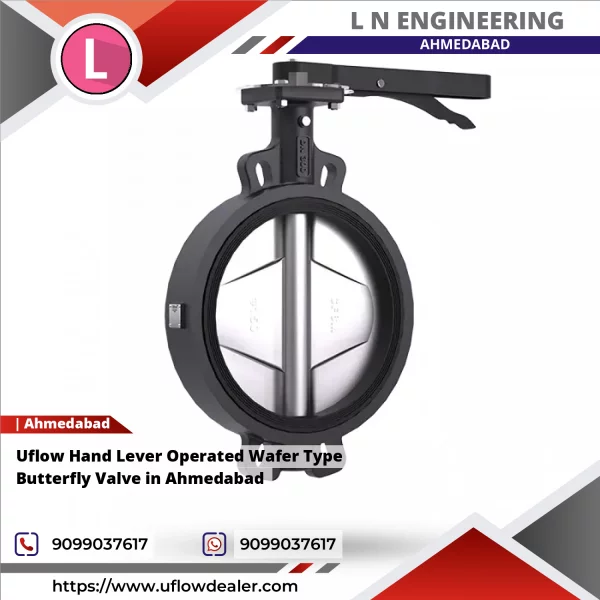 Uflow Hand Lever Operated Wafer Type Butterfly Valve In Ahmedabad