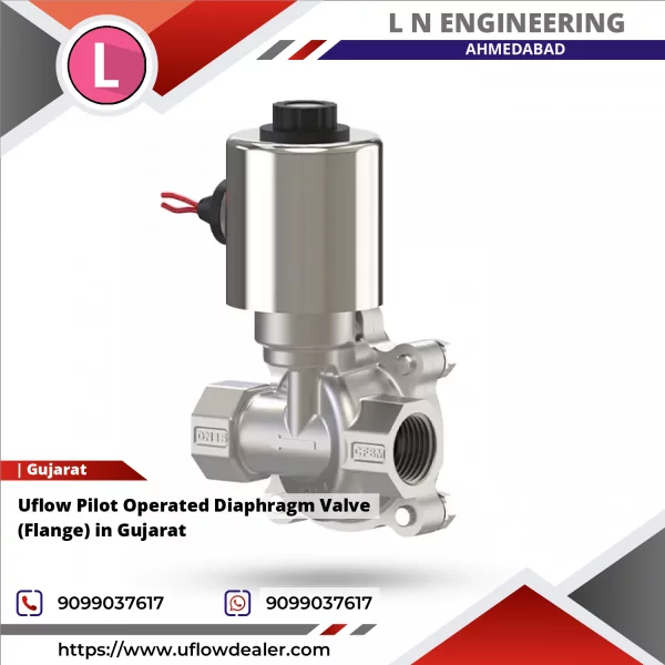 Uflow Pilot Operated Diaphragm Valve (Flange) In Gujarat